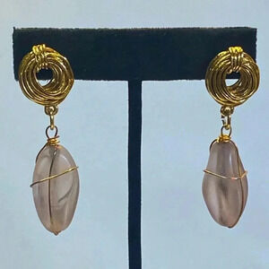CUTE WIRE-WRAPPED, CLASSIC LOOKING PIERCED EARRINGS